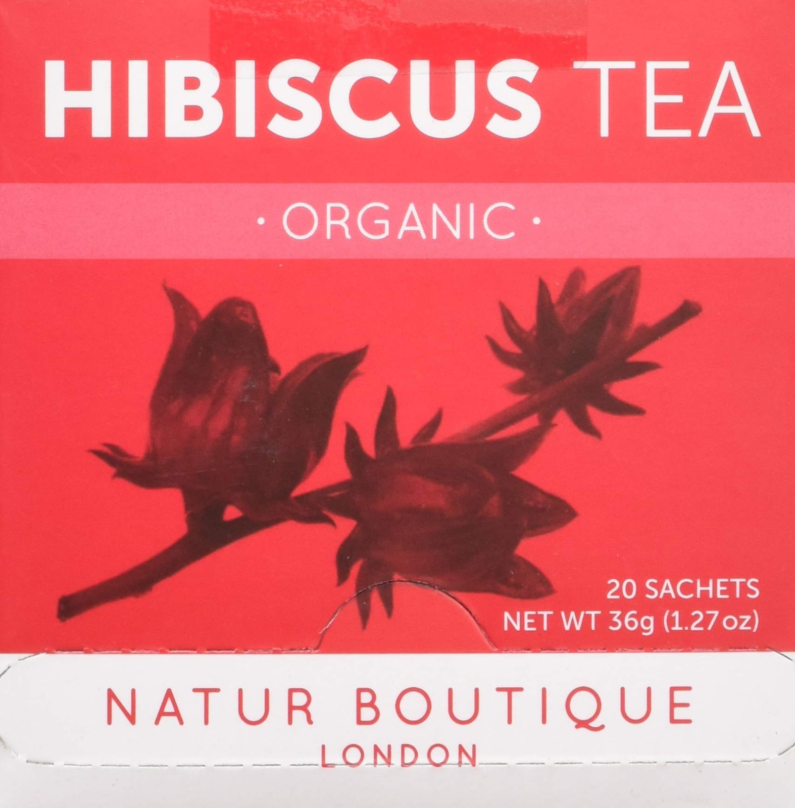 Natur Boutique Organic Hibiscus Tea - 20 Sachets - Image 2