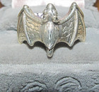 Bat Ring 925 Sterling Silver Vampire Gothic Rock Biker Halloween Size 10 — photo 1