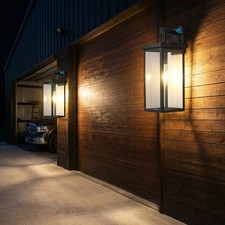 2 Pack 20'' Exterior Outdoor LED Wall Light Porch Sconce Dusk to Dawn Fixture UL