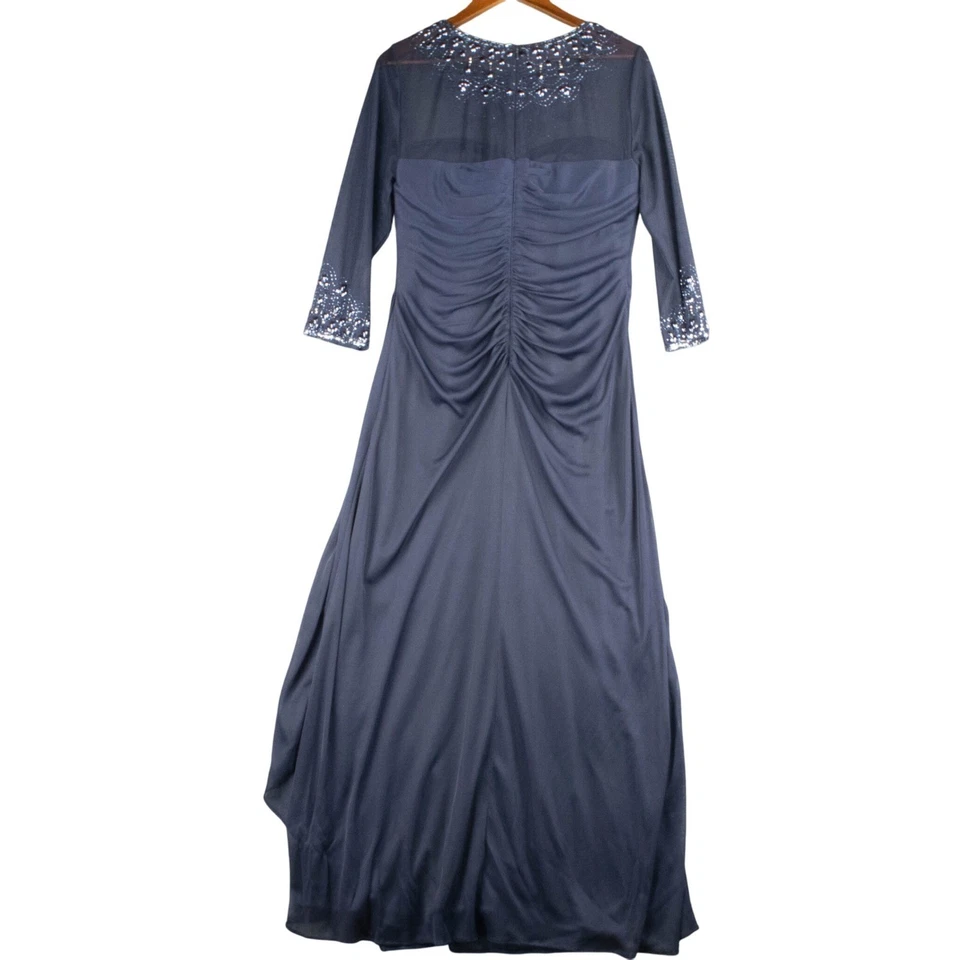 Alex Evenings Womens 14 Embellished Beaded Formal Gown Evening Dress Elegant - Image 3 of 4