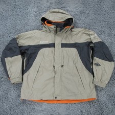Columbia Jacket Mens Extra Large Gray Beige T...