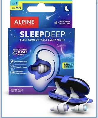 Alpine SleepDeep - Ohrstöpsel zum Schlafen und für Konzentration - 27dB - Neue 3