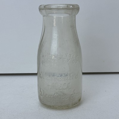 Half Pint Dairy Milk Bottle Associated Milk Dealers Inc DETROIT MICHIGAN MICH MI