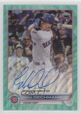 2022 Topps Chrome Rookie Aqua Wave Refractor 160/199 Greg Deichmann Auto RC rs2