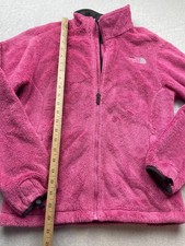 The North Face Jacket Girls Small Pink Fuzzy Fleece Full Zip Cozy Jacket Outdoor
