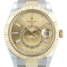 Rolex Sky Dweller 326933 42mm Champagne Dial Bi-Metal Oyster 2019 Box & Papers