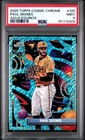 2429 Paul Skenes 2025 Topps Cosmic Chrome #100 Aqua Equinox Refractor /199 PSA 9