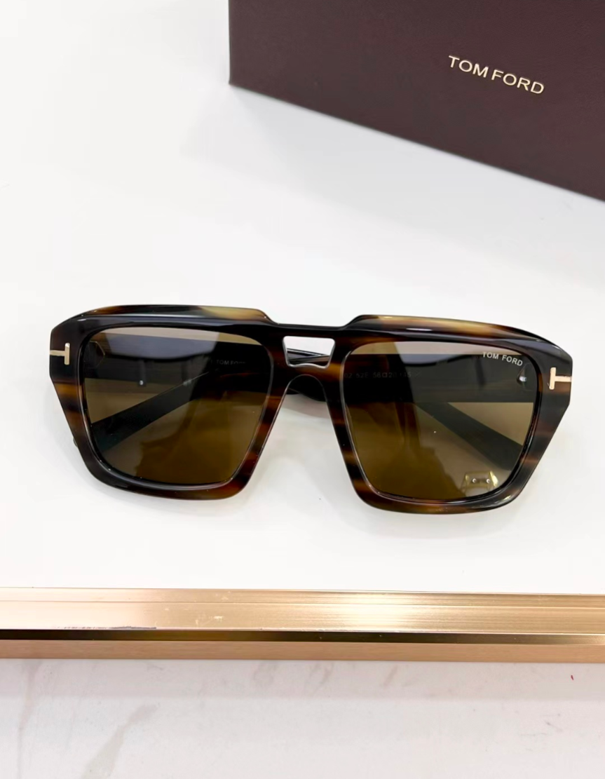 Tom Ford Icon Navigator Sunglasses FT1202 Havana/Brown 56-19-140mm
