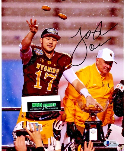 Josh Allen Buffalo Bills signed 8x10 Wyoming Cowboys BECKETT Future Hall of Fame