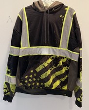 SafetyShirtz SS360 Stealth American Grit Hi Vis Safety Hoodie Class 3 Size XL