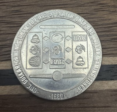 Slots-A-Fun Casino $1 Slot Gaming Token - Las Vegas Nevada 1980