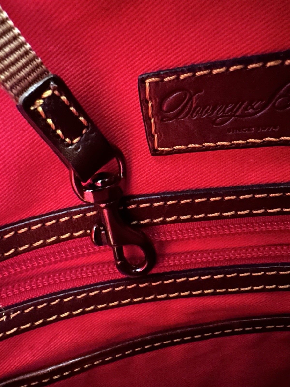 Dooney Bourke Blue Leather Drawstring Bucket Bag - image 23