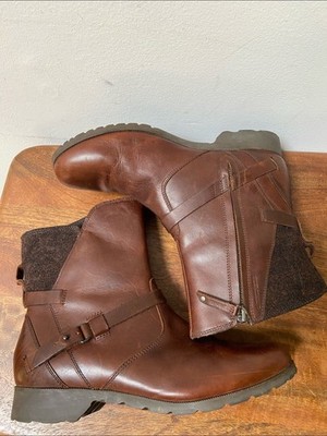 Teva De La Vina Wool Leather Ankle Boots Waterproof