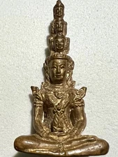 PHRA SETTHEENAVAKOTI LP RARE OLD THAI BUDDHA AMULET PENDANT MAGIC ANCIENT IDOL#4
