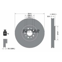 Textar 2X Bremsscheibe Vorne Ø310 Mm InnenbelüFtet FüR CitroëN C8 Ea_ Eb_ 2.0