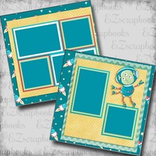 Adorable Alien - 2 Premade Scrapbook Pages - EZ Layout 5992