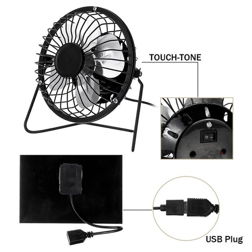 Solar Powered Fan Portable Mini Ventilator Greenhouse Pet Dog Chicken House Cool - Picture 11 of 12