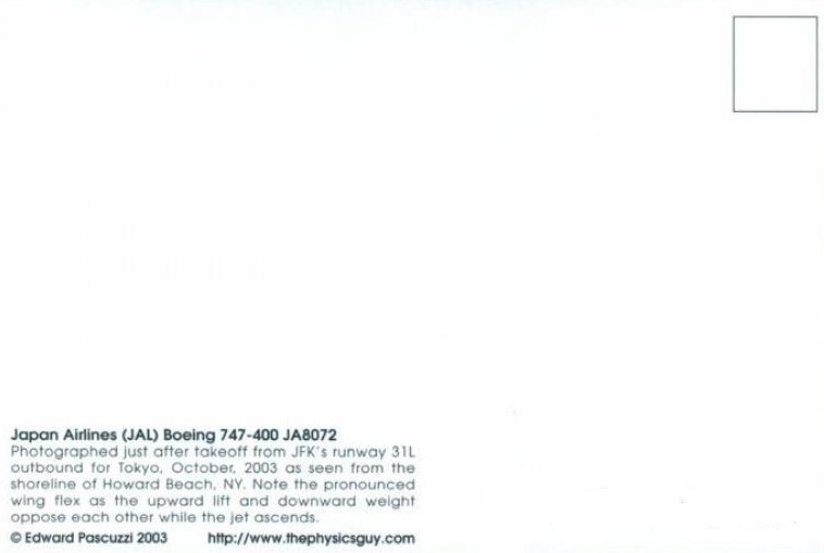 JAL Japan Airlines Boeing 747-400 JA8072 @ New York JFK 2003