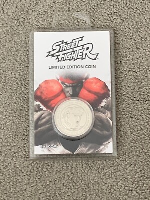 Street Fighter Rare Silver Coin Limited Edition Collectable Capcom Ryu ...