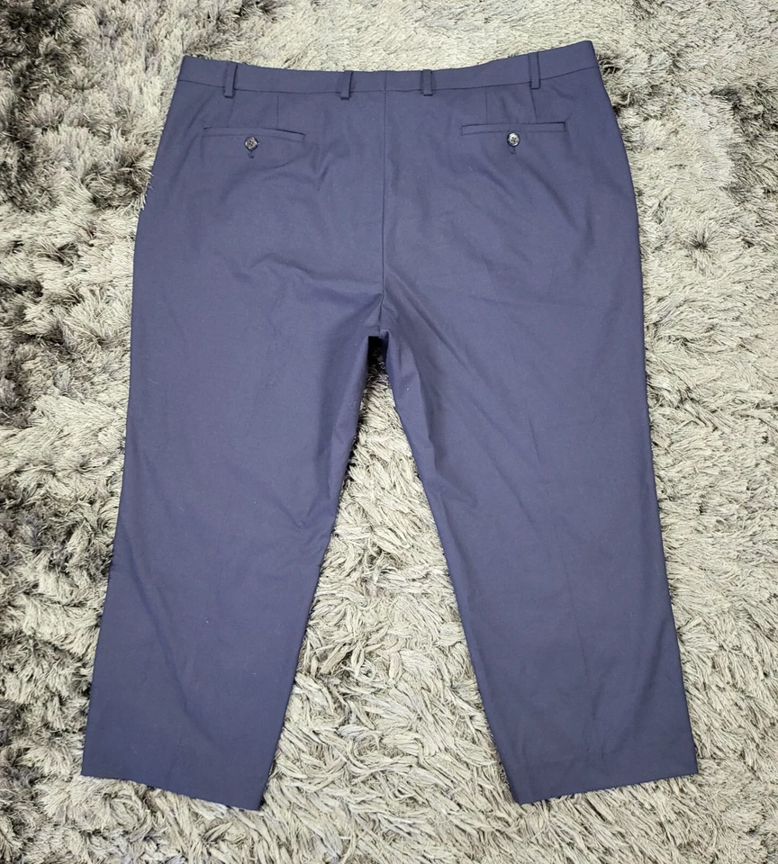 LRL Lauren Ralph Lauren Black Label Dress Pants Men's 44 X 25 Blue Pleated Logo - Image 3 of 4