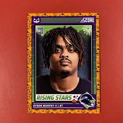 2024 Score-A-Treat Orange Pumpkins Rising Stars Byron Murphy #10 RC Seahawks