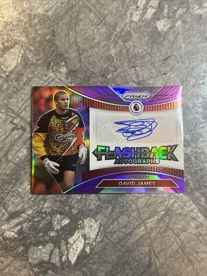 David James Liverpool Prizm Panini 2022/2023 Auto Flashback Purple Prizm 08/25