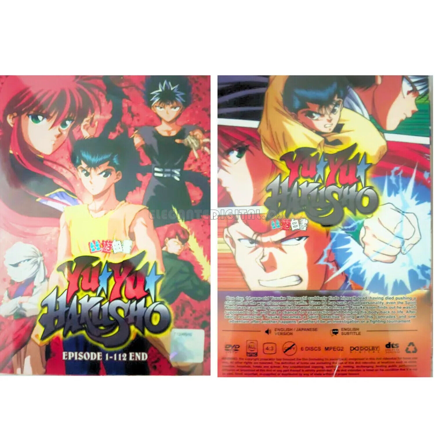 Anime DVD Yu Yu Hakusho Complete Series Vol. 1-112 End English Dubbed