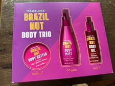 Trader Joe's Brazil Nut Body Butter Mist Oil Trio Set Gift LIMITED EDITION