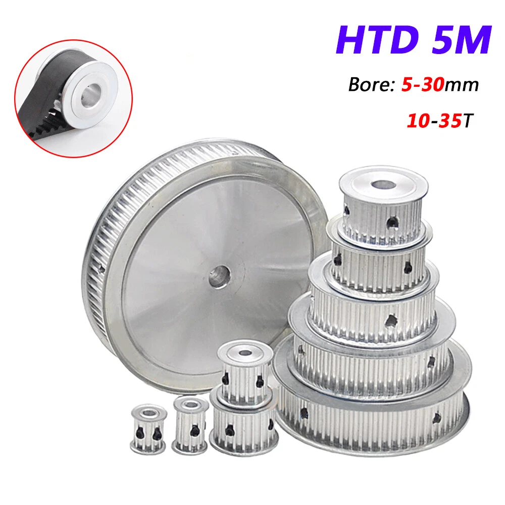 HTD 5M Timing Belt Pulley 5 30mm Bore 10 35T for 15 20mm Wide CNC 3D Printer
