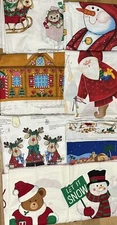 Lot of 7 Cut & Sew Christmas Fabric Panel Door Nativity Book Craft See Photos