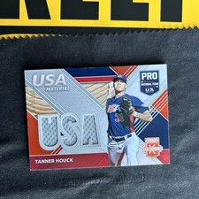 2020 Panini Elite Extra Edition USA Baseball Material Orange /199 Tanner Houck