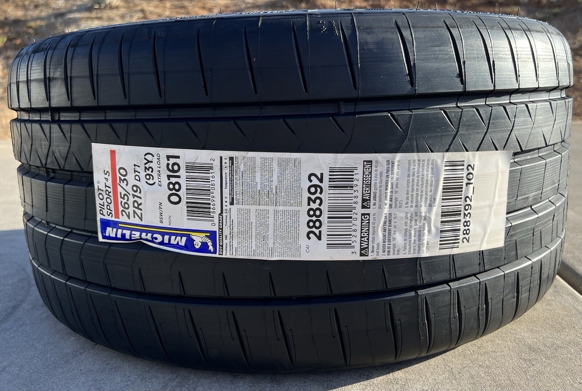 wakasaFL5 PS4S 265/30R19 タイヤ④ FOUR BRAND NEW 265/30ZR19 (93Y) Michelin Pilot Sport 4S PS4S Tires