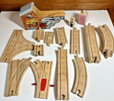 Thomas Train Friends LOT of 22 Wooden Railway switch track quarry reversible