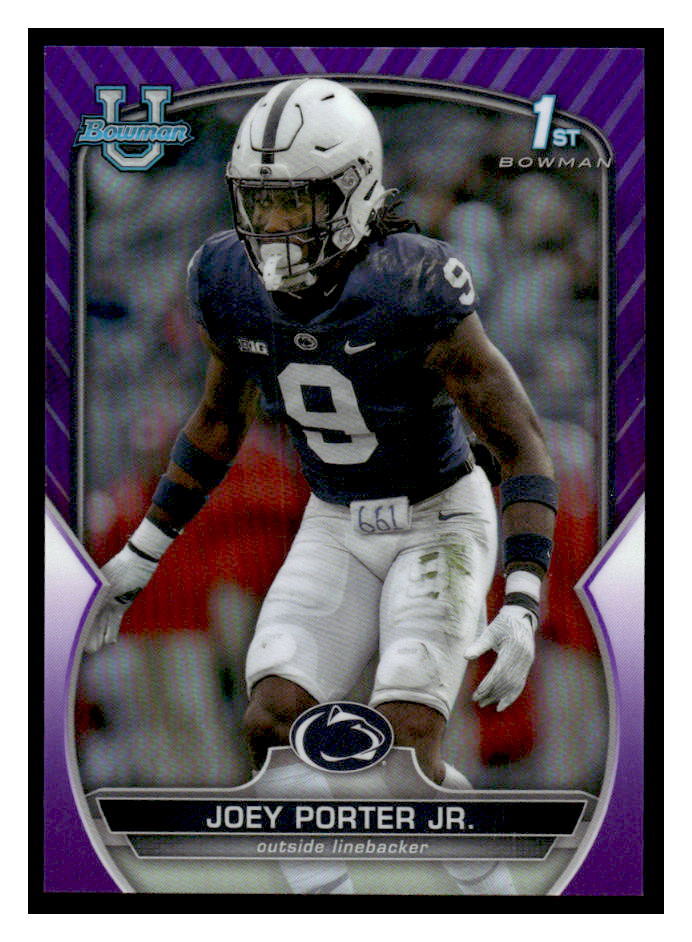 2022 Bowman University Chrome #79 Joey Porter Jr. Purple Refractor #/399