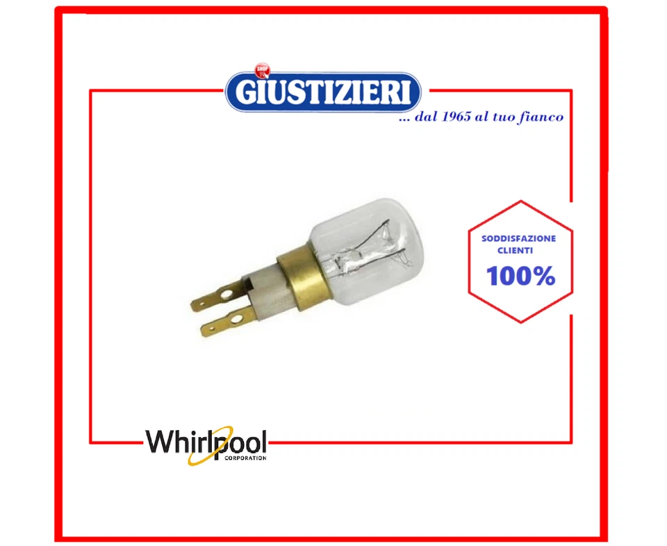 484000000979 LAMPADA PER FRIGORIFERI E CONGELATORI 15WT CL230 240V WHIRLPOOL
