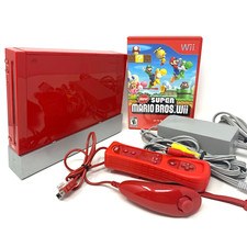 Nintendo Wii Super Mario Bros 25th Anniversary Limited Edition Red Console - EUC