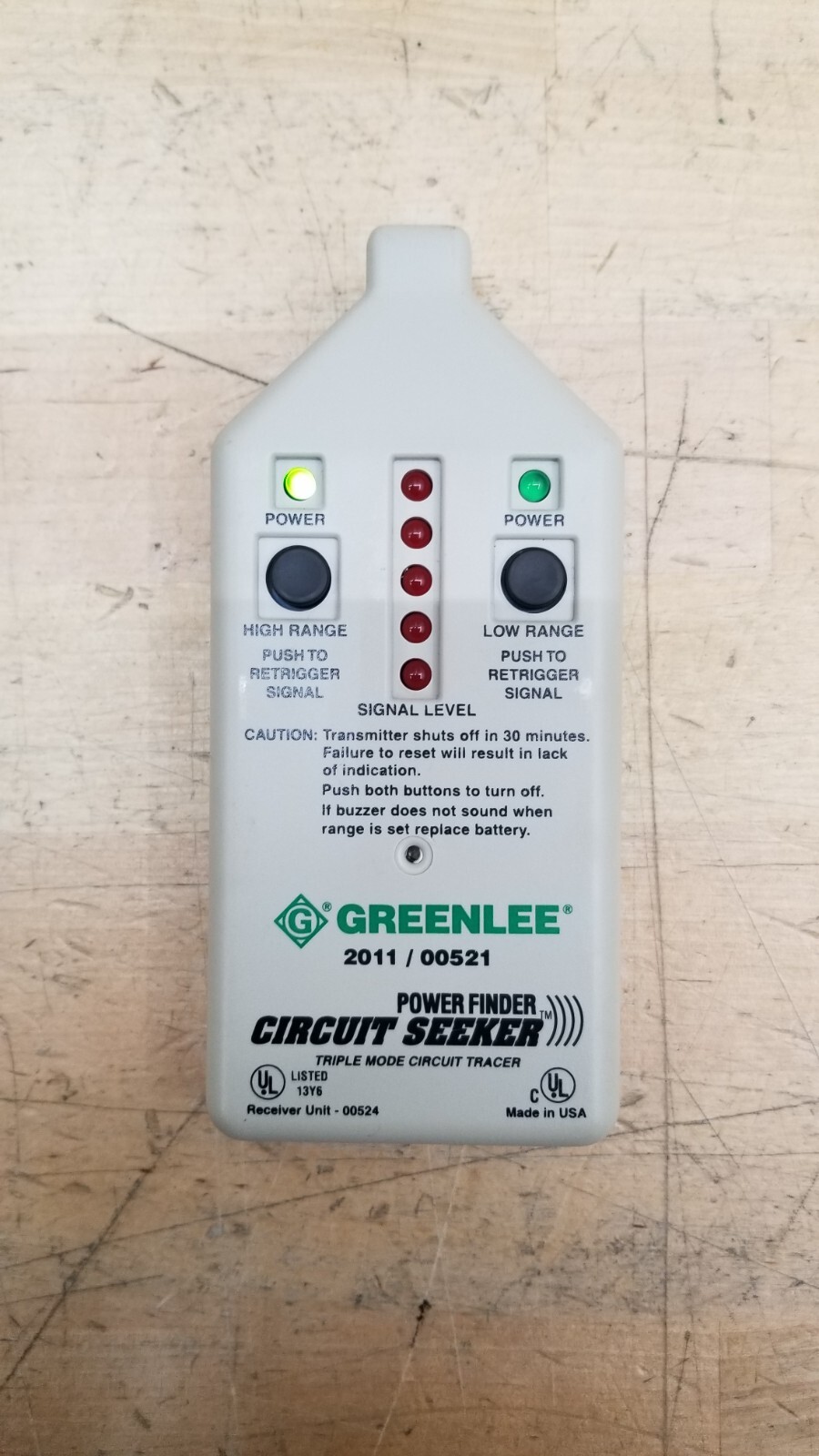 Greenlee 2011/00521 Power Finder Circuit Seeker Circuit Tracer w/ Case