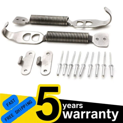 Stainless Steel Car Racing Mount Bonnet Hook Pin Lock Kit Latch Spring Fastener