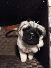 Puppy At Heart Pug Dog Plush Purse Shoulder Handbag Matching Hair Band NWT