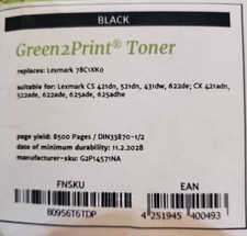 High Capacity 78C1XK0 Compatible Toner Cartridge for Lexmark See Description