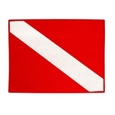 LARGE DIVER DOWN FLAG PATCH EMBROIDERED SCUBA PATCH - IRON-ON 8.5x11 inches