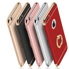 Full Body Hybrid Luxury Ultra thin Case Cover with Ring holder For iPhone Model