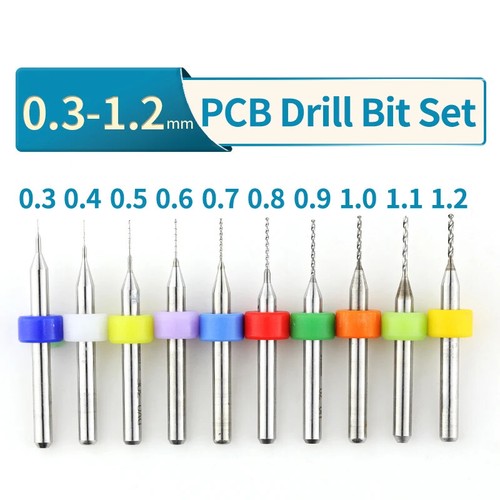 10 Stück Hartmetall Micro Mini CNC Bohrer Bit Set für Leiterplatten - Bild 11 von 21