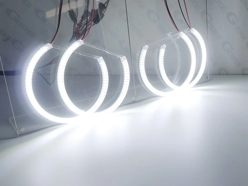 For BMW E36 318i 323i 325i 328i Ultra Bright LED Angel Eyes Halo Rings Kit - Image 3 of 4