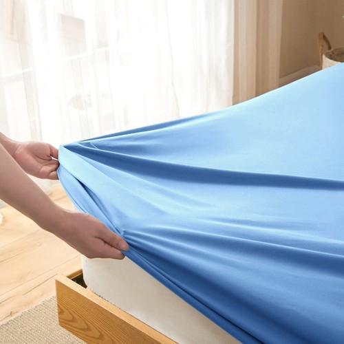 Extra Deep 25CM Fitted Sheet Bed Sheets Single Double King Super King Bed Size - Picture 52 of 110