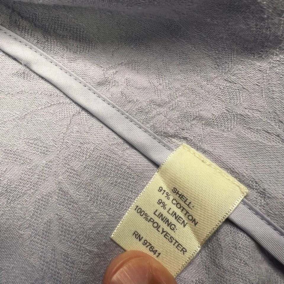 Chaqueta Blazer J. Jill Claro Tono Azul Cuello Claro XS Algodón Lino A040724 Foto 4 de 4