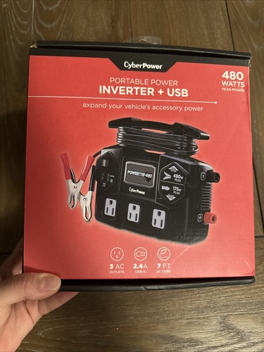CyberPower - PowerTrip 480 Power Inverter - Black (120V 480 Watt Peak Power) NIB - Picture 4 of 5