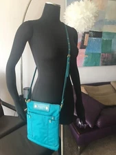 AUTH MARC by Marc Jacobs Preppy Nylon Sia Crossbody Bag,TURQUOISE