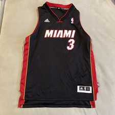 Awesome - Adidas - Miami Heat - Dwayne Wade - 3 - Sewn Jersey - Youth Large