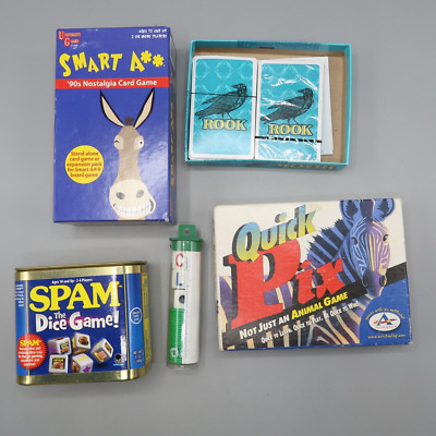 Game Lot Spam Dice, Quick Pix, Left Rright Center , Smart Ass, Rook Family Fun